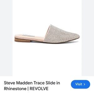 Steve Madden mules with a flashy take on silhouette covered in rhinestones
